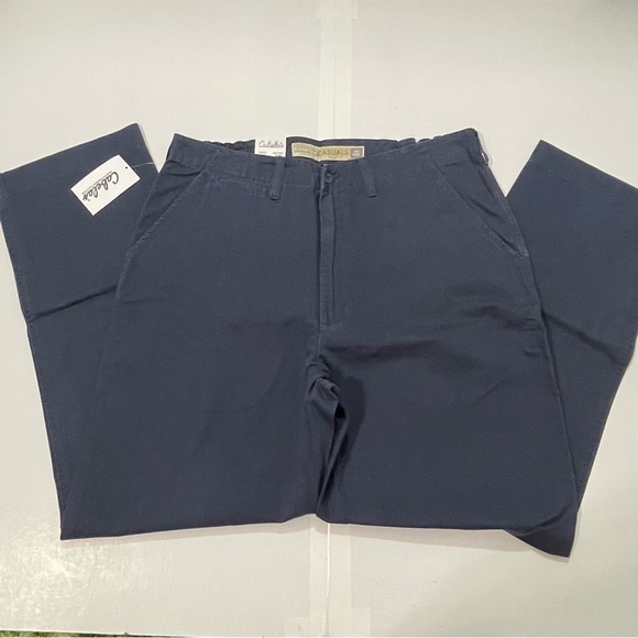 Cabela's Men’s Aged Khaki Relaxed-Fit Pants in Navy Blue - Picture 3 of 5